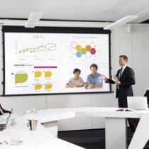 Barco ClickShare sharing 4 screens worth of data