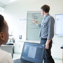 SMART Kapp in use in meeting room with laptop connected
