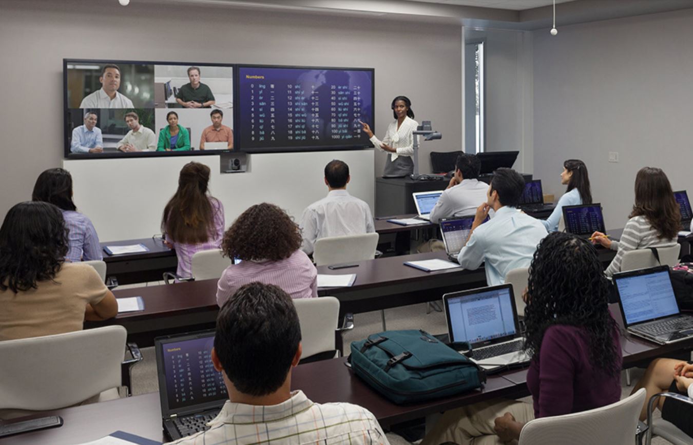 Polycom Dual Screen Video Conferencing in the Classroom