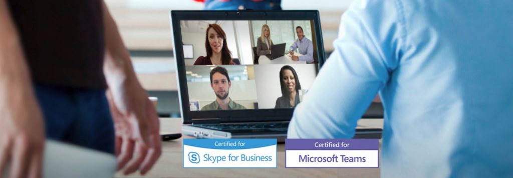 Polycom RealConnect Certified for Skype for Business and Microsoft Teams with 4 way conference